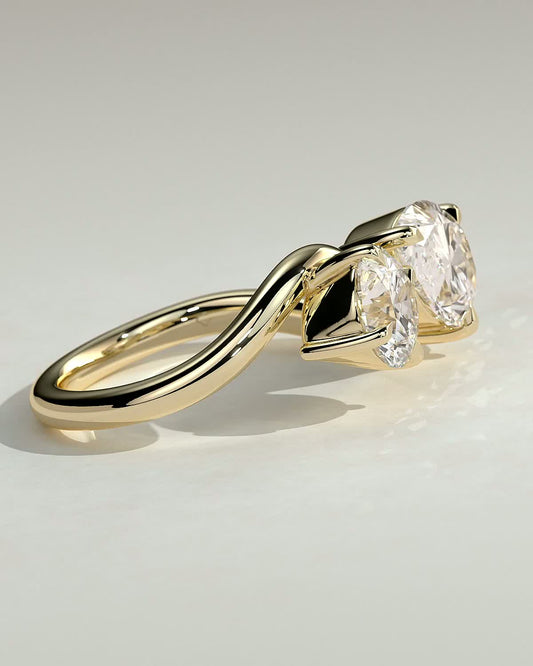 Round Halo, Pave & Split Shank Engagement Ring – 1.93 CT Lab Grown Diamond
