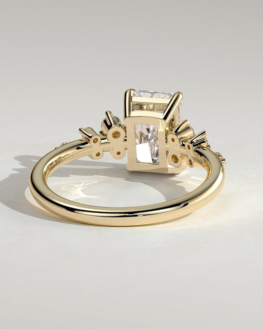 Radiant Cluster Engagement Ring – 2 CT Lab Grown Diamond