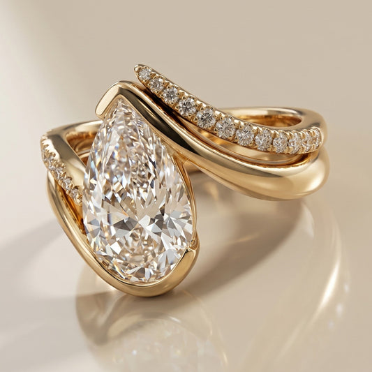 1.0 CT Round Solitaire Moissanite Diamond Bridal Ring Set