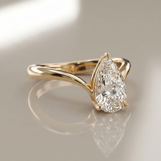 Oval Solitaire Engagement Ring – 2 CT Moissanite Diamond