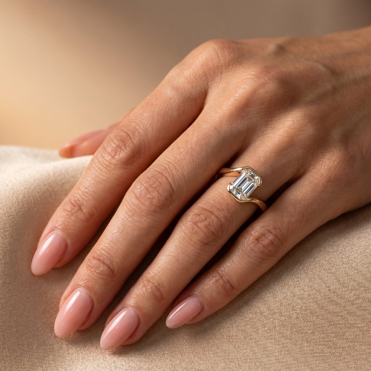 Oval Solitaire Engagement Ring – 2 CT Moissanite Diamond