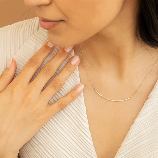 1.0 CT Round Bezel Solitaire Lab Grown Diamond Necklace