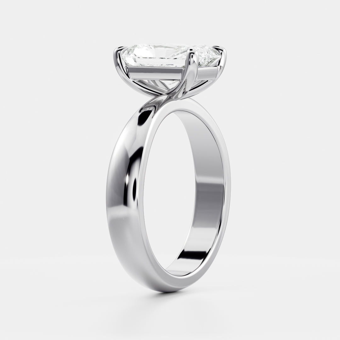 Oval Three Stone Lab Grown Diamond Engagement Ring