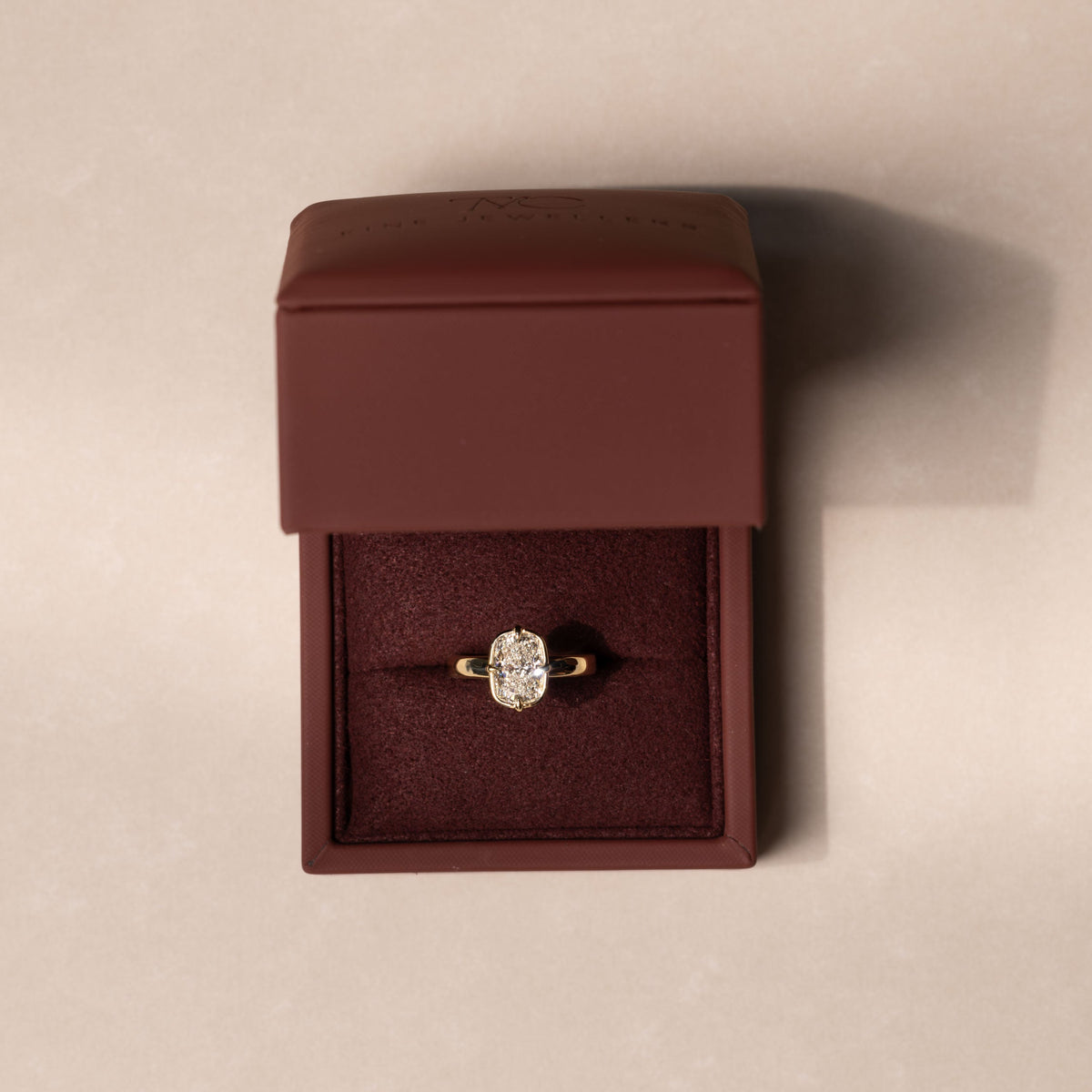 Oval Three Stone Lab Grown Diamond Engagement Ring