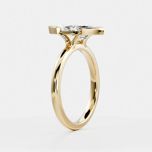 Oval Three Stone Lab Grown Diamond Engagement Ring