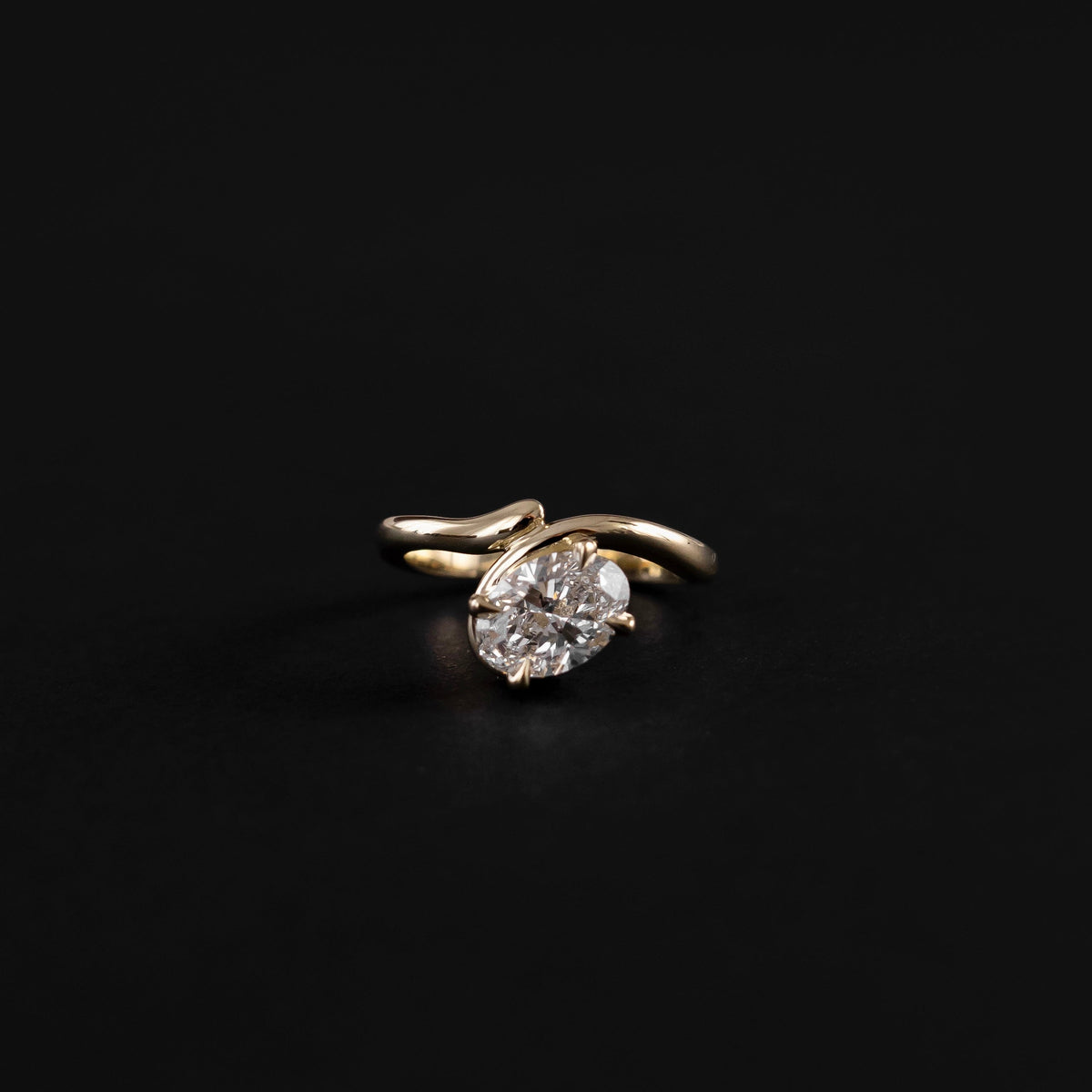 Oval Three Stone Lab Grown Diamond Engagement Ring