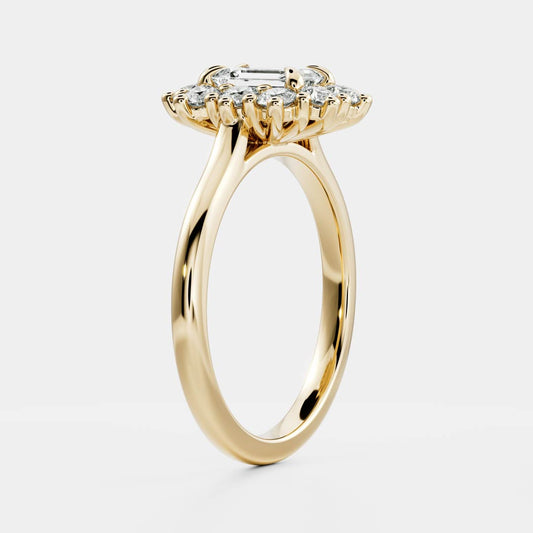 Oval Three Stone Lab Grown Diamond Engagement Ring