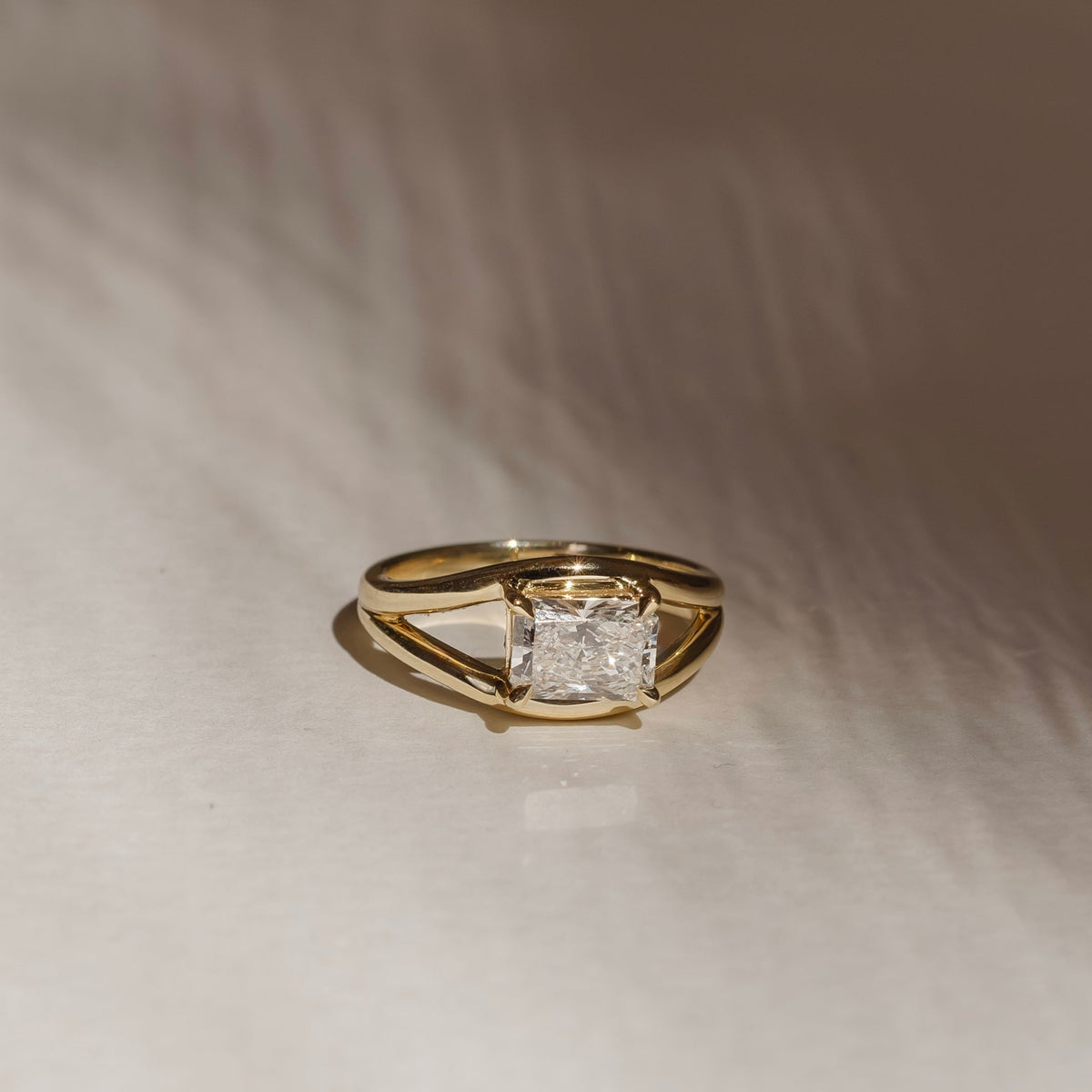 Oval Three Stone Lab Grown Diamond Engagement Ring