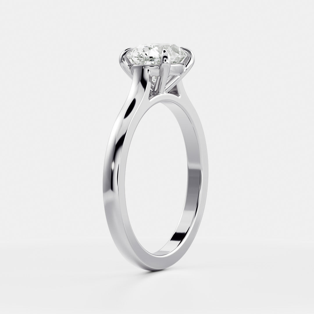 Oval Three Stone Lab Grown Diamond Engagement Ring