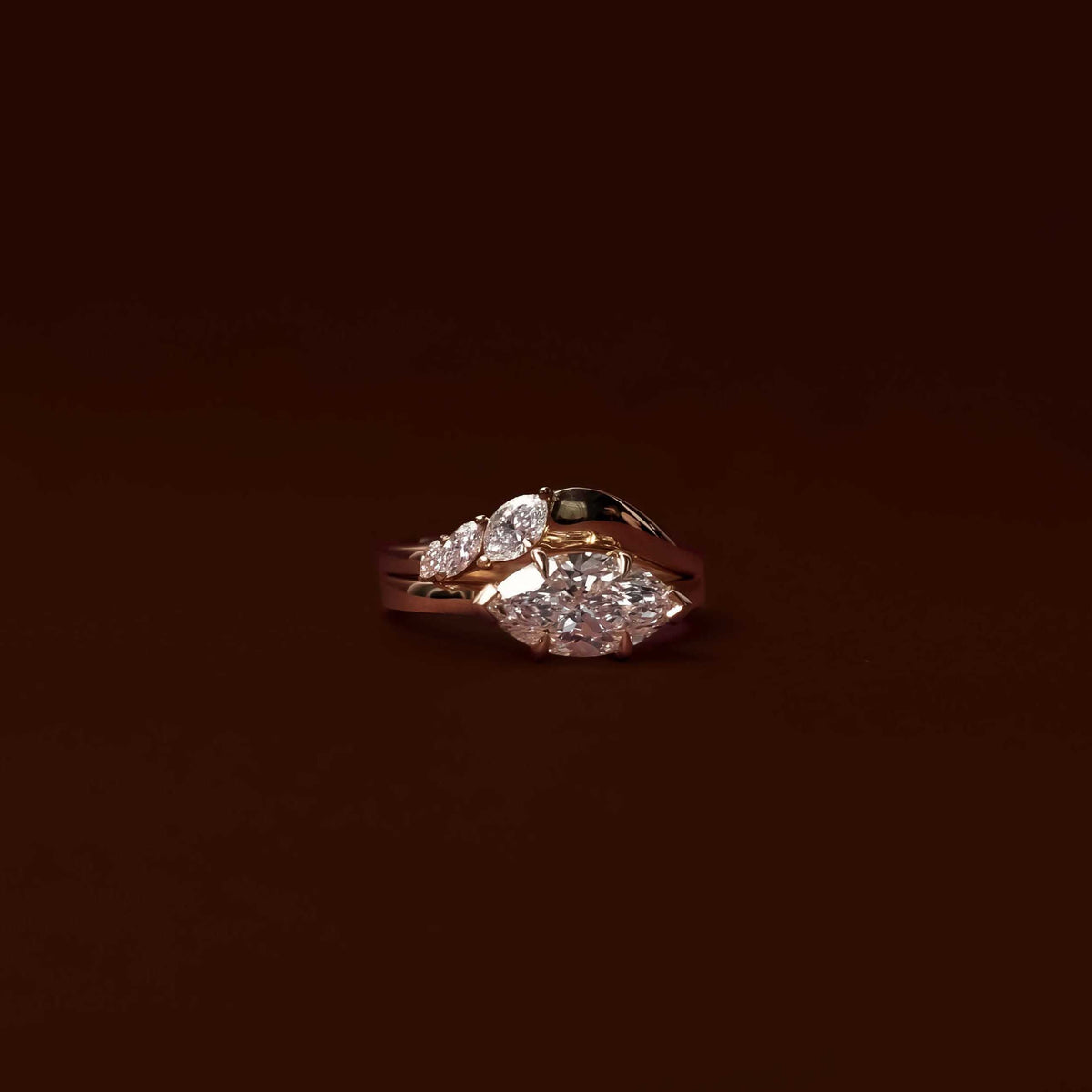 Oval Three Stone Lab Grown Diamond Engagement Ring