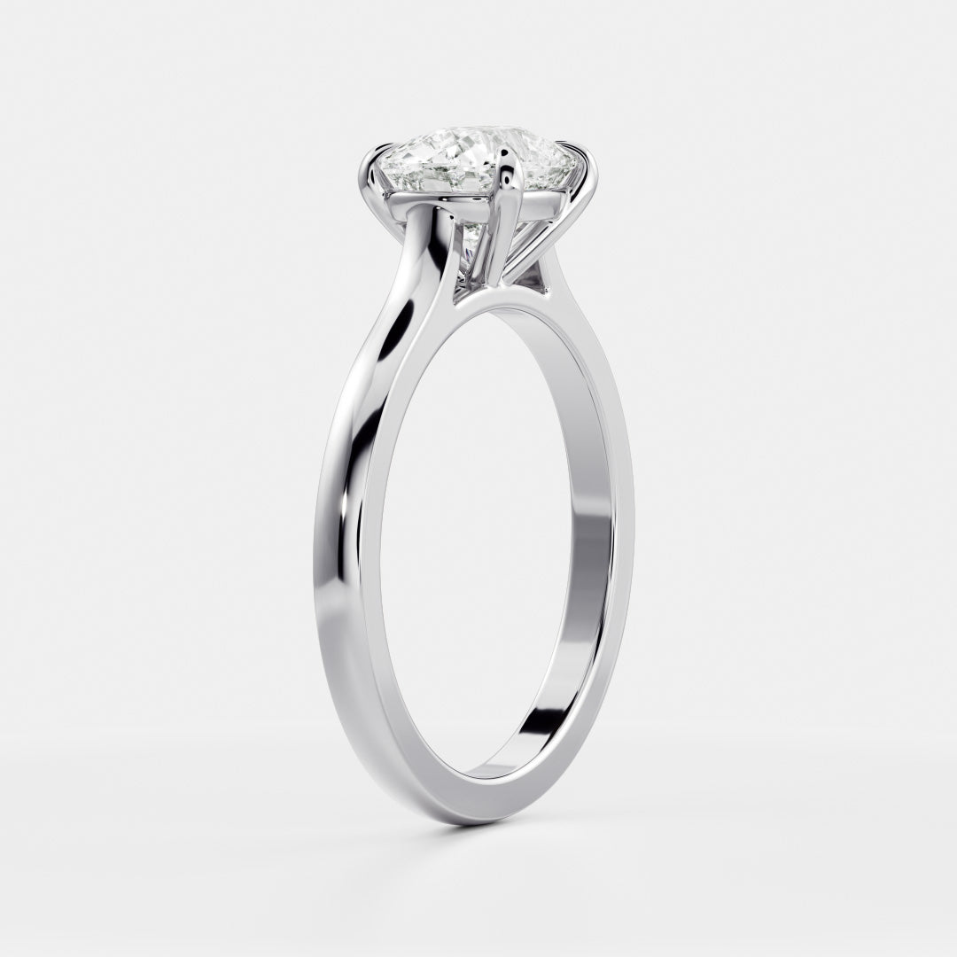 Oval Three Stone Lab Grown Diamond Engagement Ring