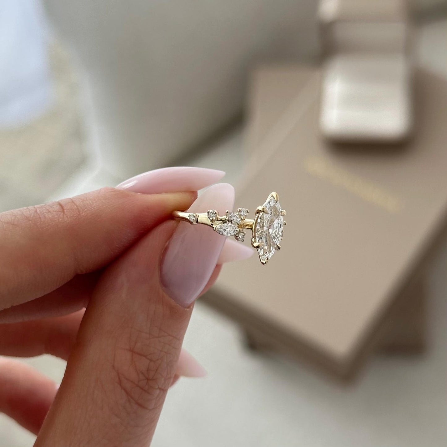 Round Halo, Pave & Split Shank Engagement Ring – 1.93 CT Lab Grown Diamond