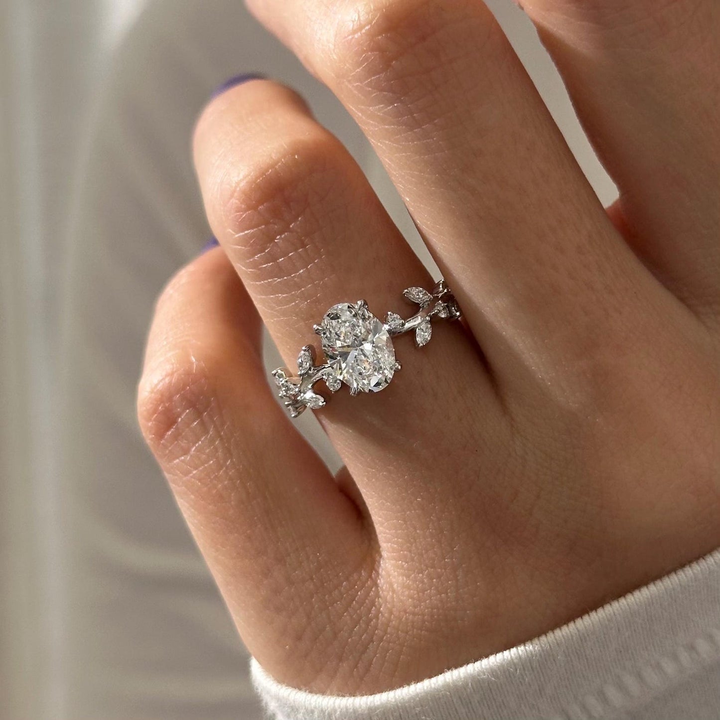 Round Halo, Pave & Split Shank Engagement Ring – 1.93 CT Lab Grown Diamond