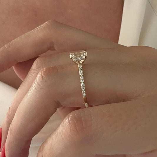 Round Halo, Pave & Split Shank Engagement Ring – 1.93 CT Lab Grown Diamond