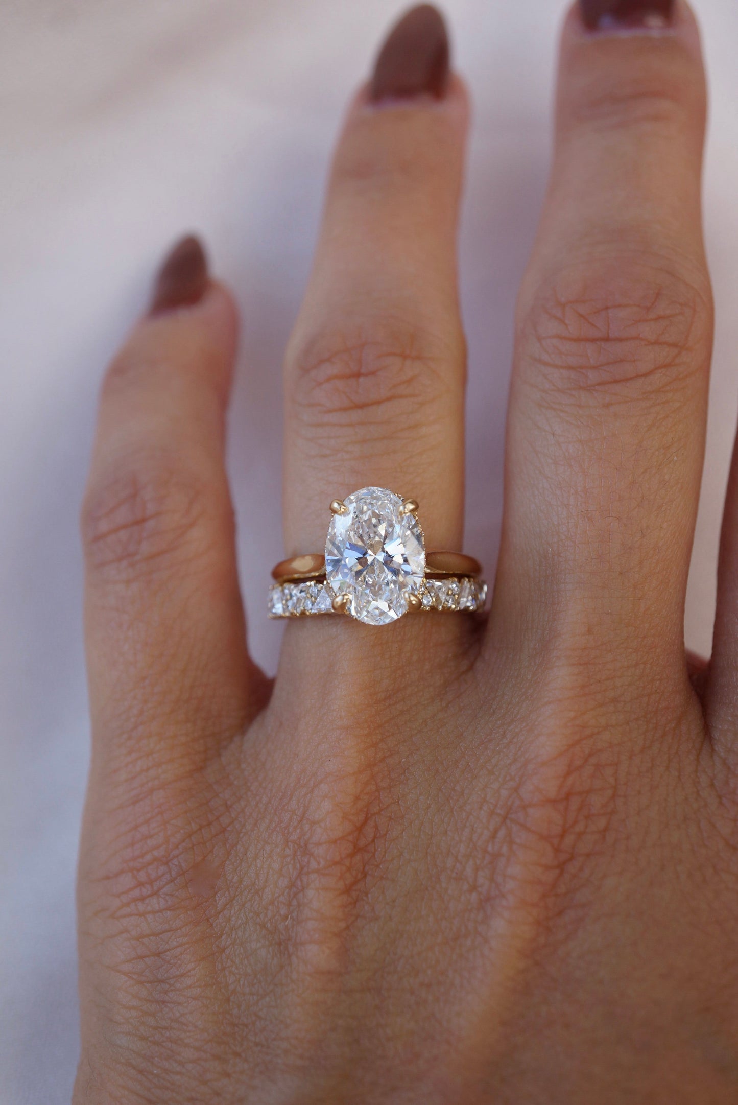 0.35 TCW Round Diamond Curved Pave DEF/VVS Lab Grown Wedding Band
