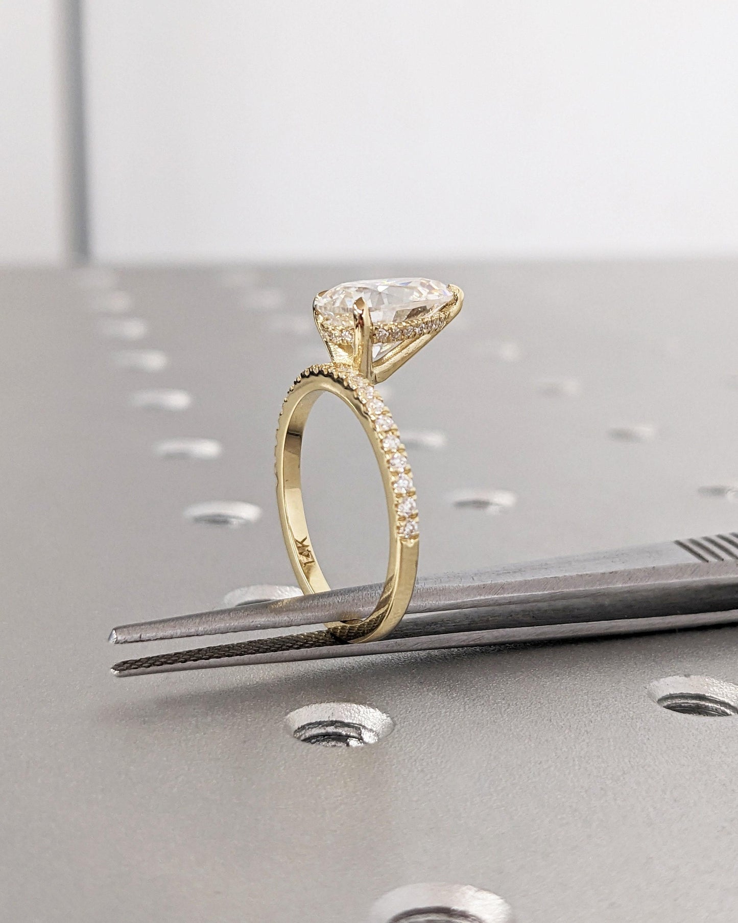 Asscher Three Stones Engagement Ring – 5.75 CT Moissanite Diamond