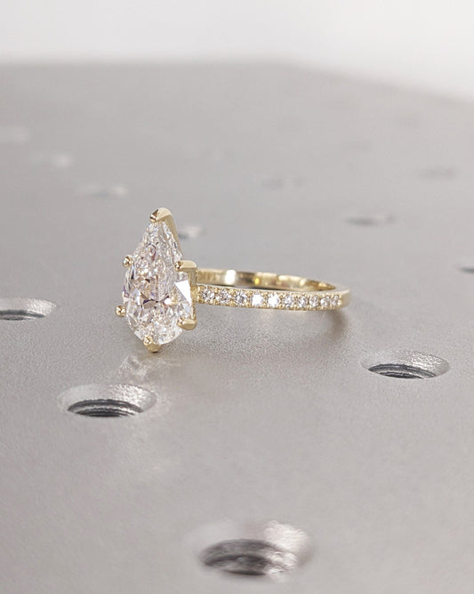 Asscher Three Stones Engagement Ring – 5.75 CT Moissanite Diamond