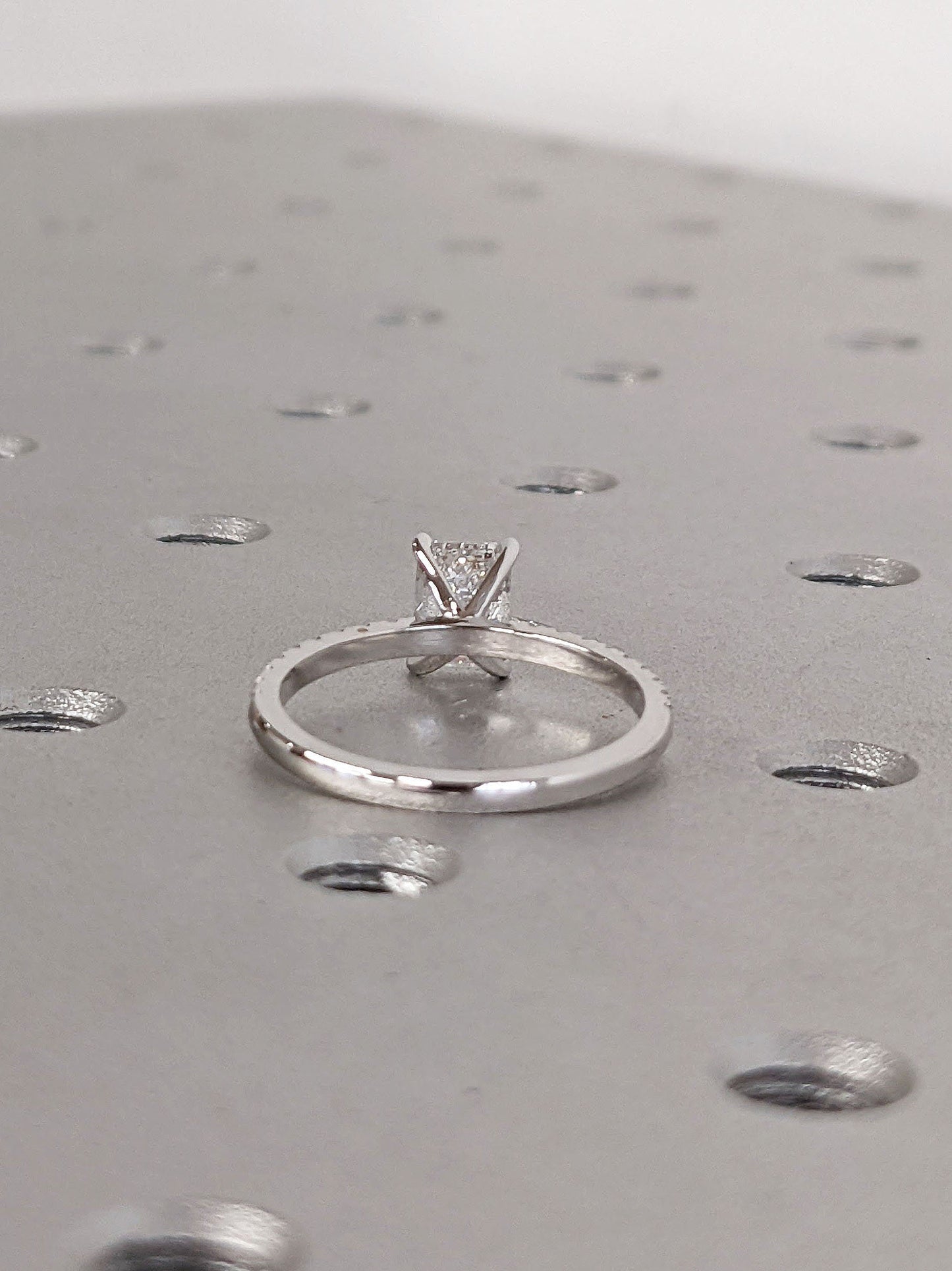 Asscher Three Stones Engagement Ring – 5.75 CT Moissanite Diamond
