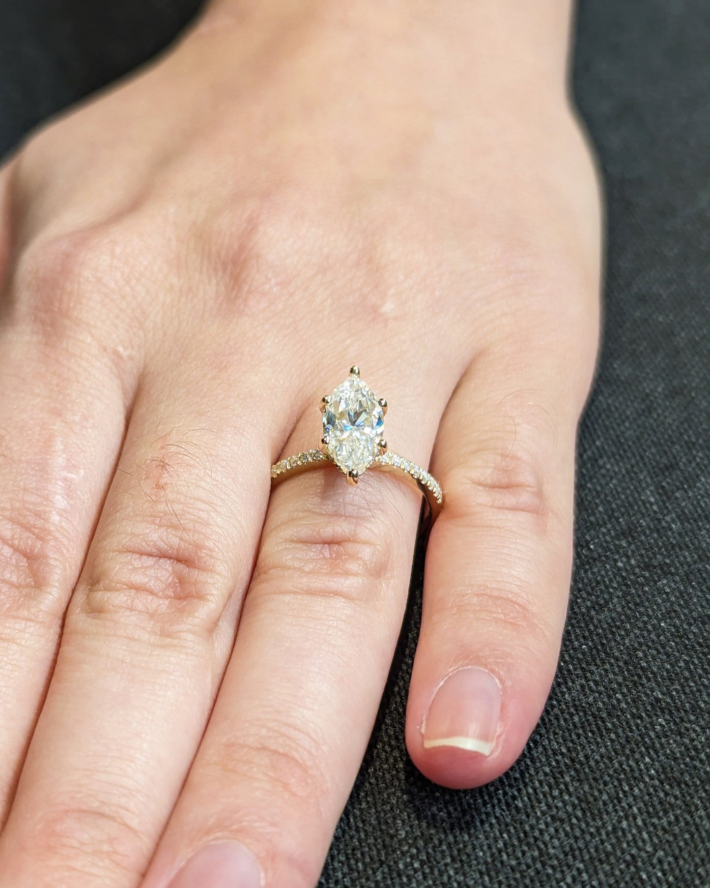 Asscher Three Stones Engagement Ring – 5.75 CT Moissanite Diamond