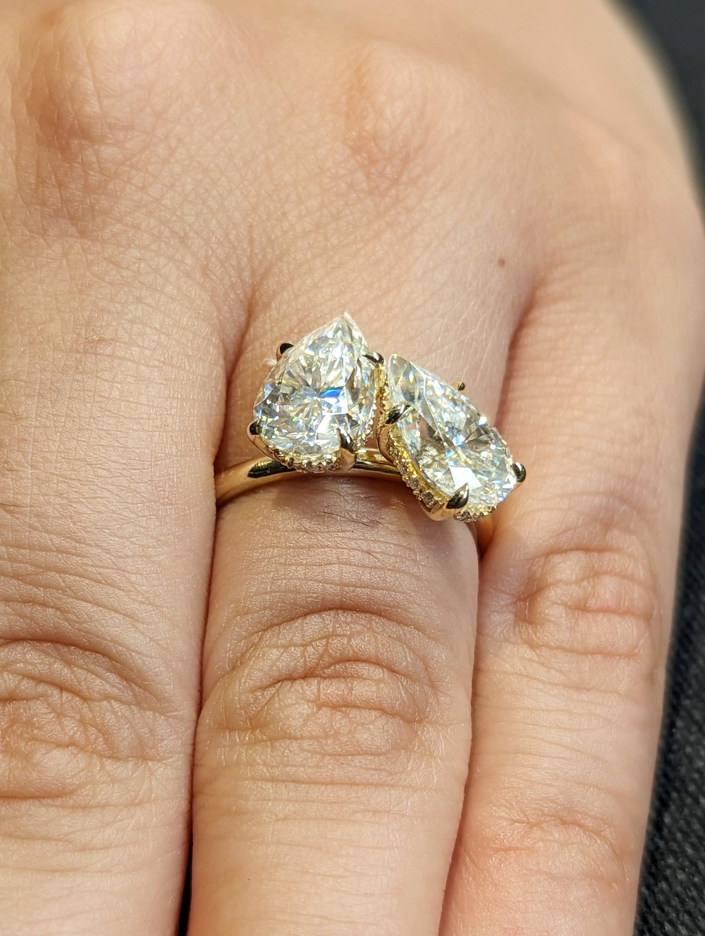 Asscher Three Stones Engagement Ring – 5.75 CT Moissanite Diamond