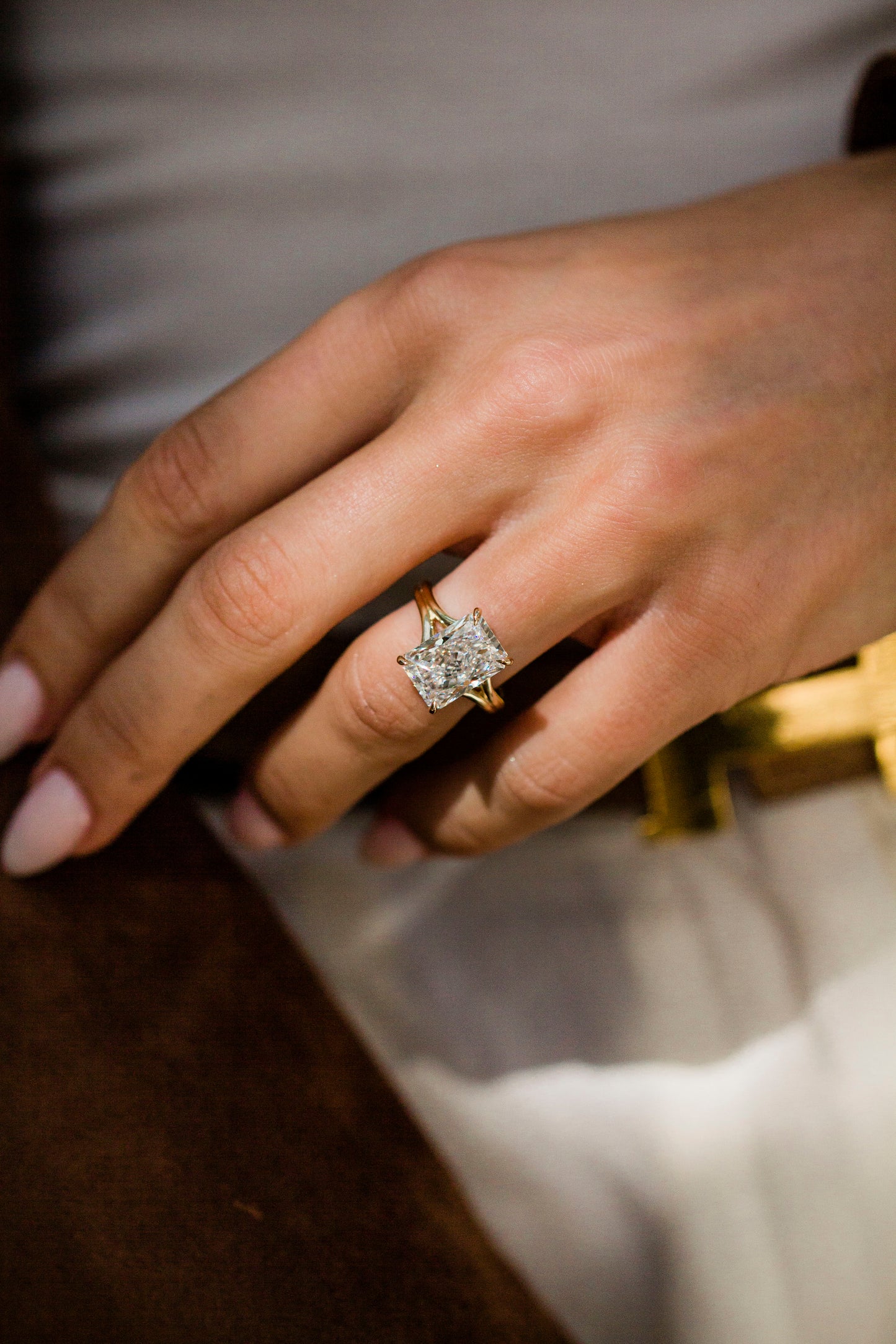 Moval Swirl Semi Pave Engagement Ring – 2.5 CT Lab Grown Diamond