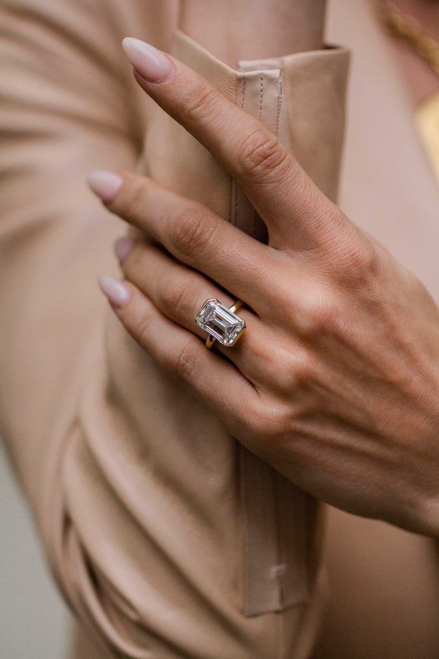 Round Swirl Semi Pave Engagement Ring – 1 CT Moissanite Diamond