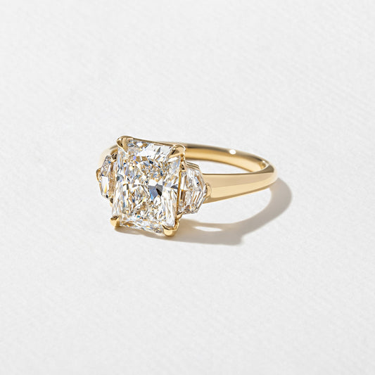 Emerald Pave Engagement Ring – 1 CT Lab Grown Diamond
