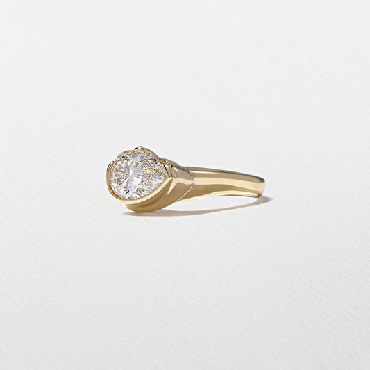 Emerald Pave Engagement Ring – 1 CT Lab Grown Diamond