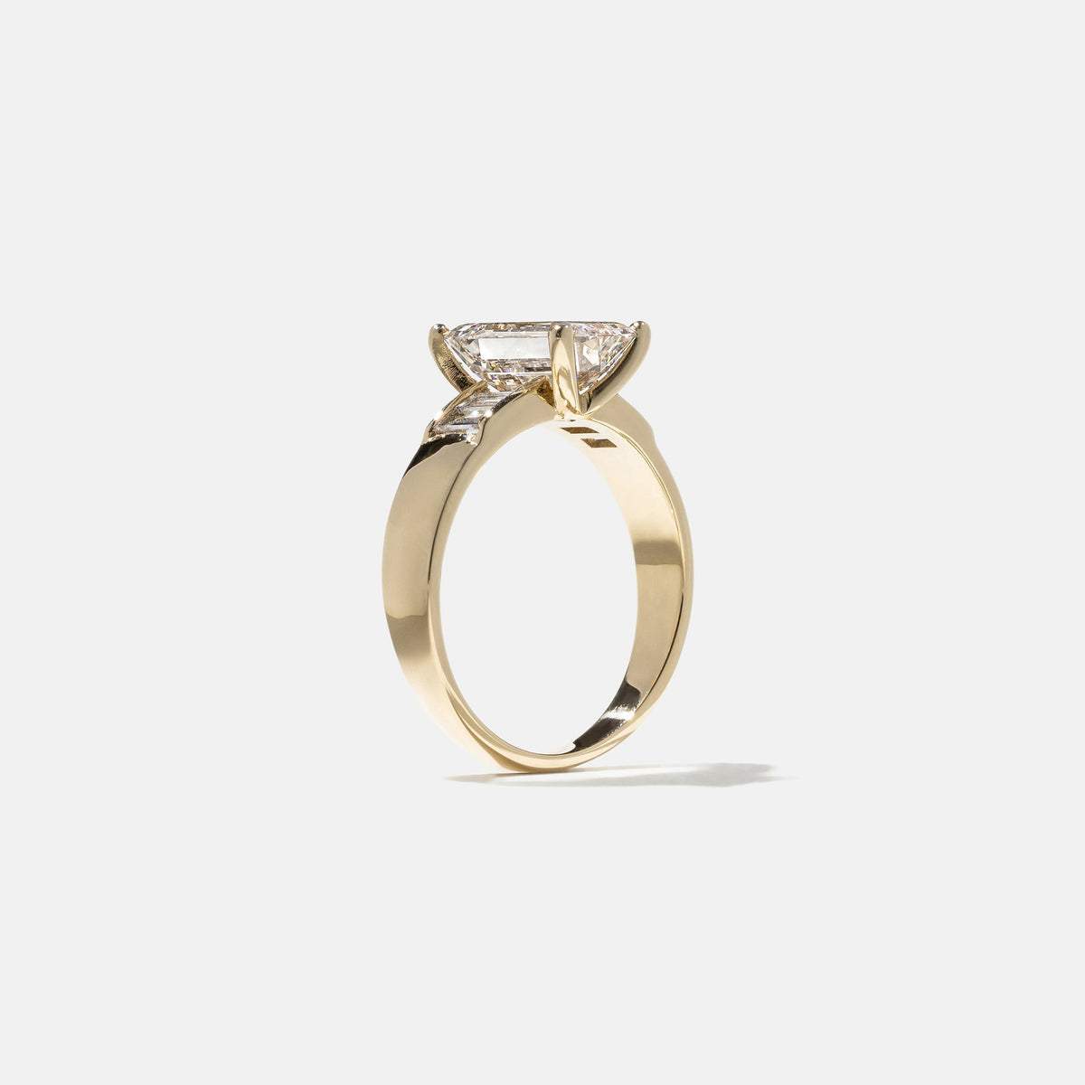 Emerald Pave Engagement Ring – 1 CT Lab Grown Diamond