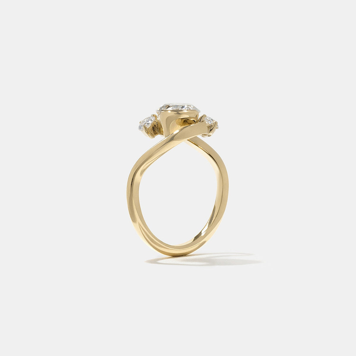 Emerald Pave Engagement Ring – 1 CT Lab Grown Diamond