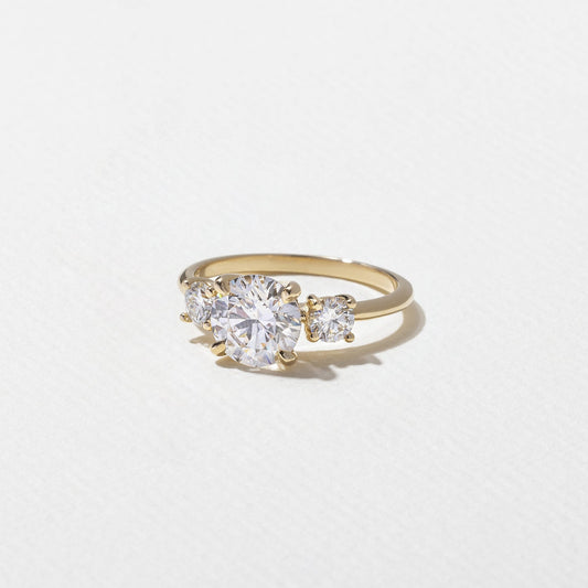 Emerald Pave Engagement Ring – 1 CT Lab Grown Diamond
