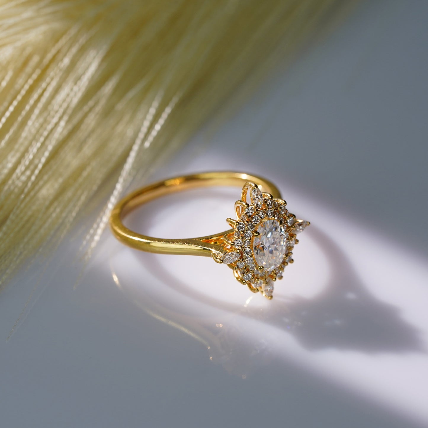 Oval Solitaire Engagement Ring – 2 CT Lab Grown Diamond