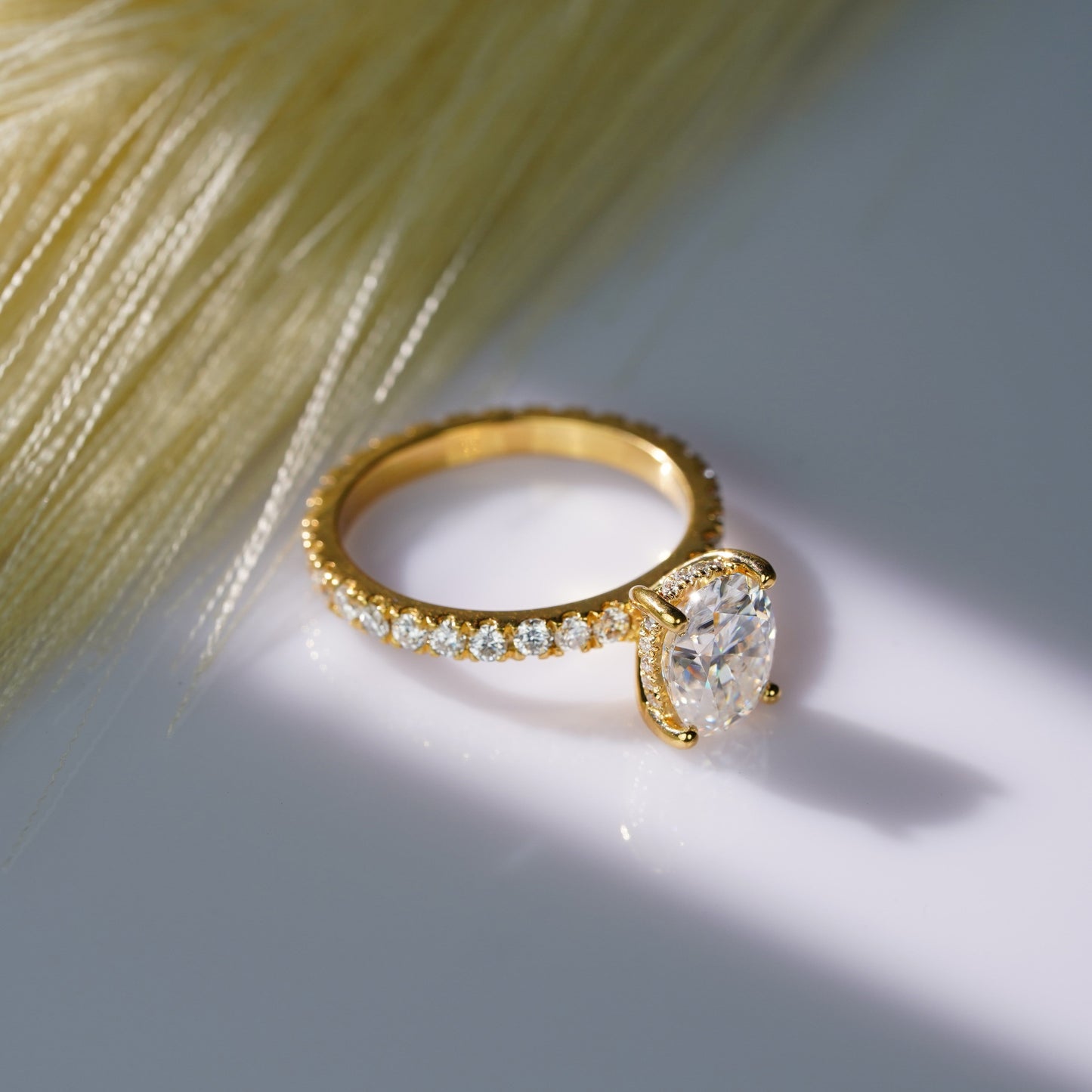 Oval Solitaire Engagement Ring – 2 CT Lab Grown Diamond