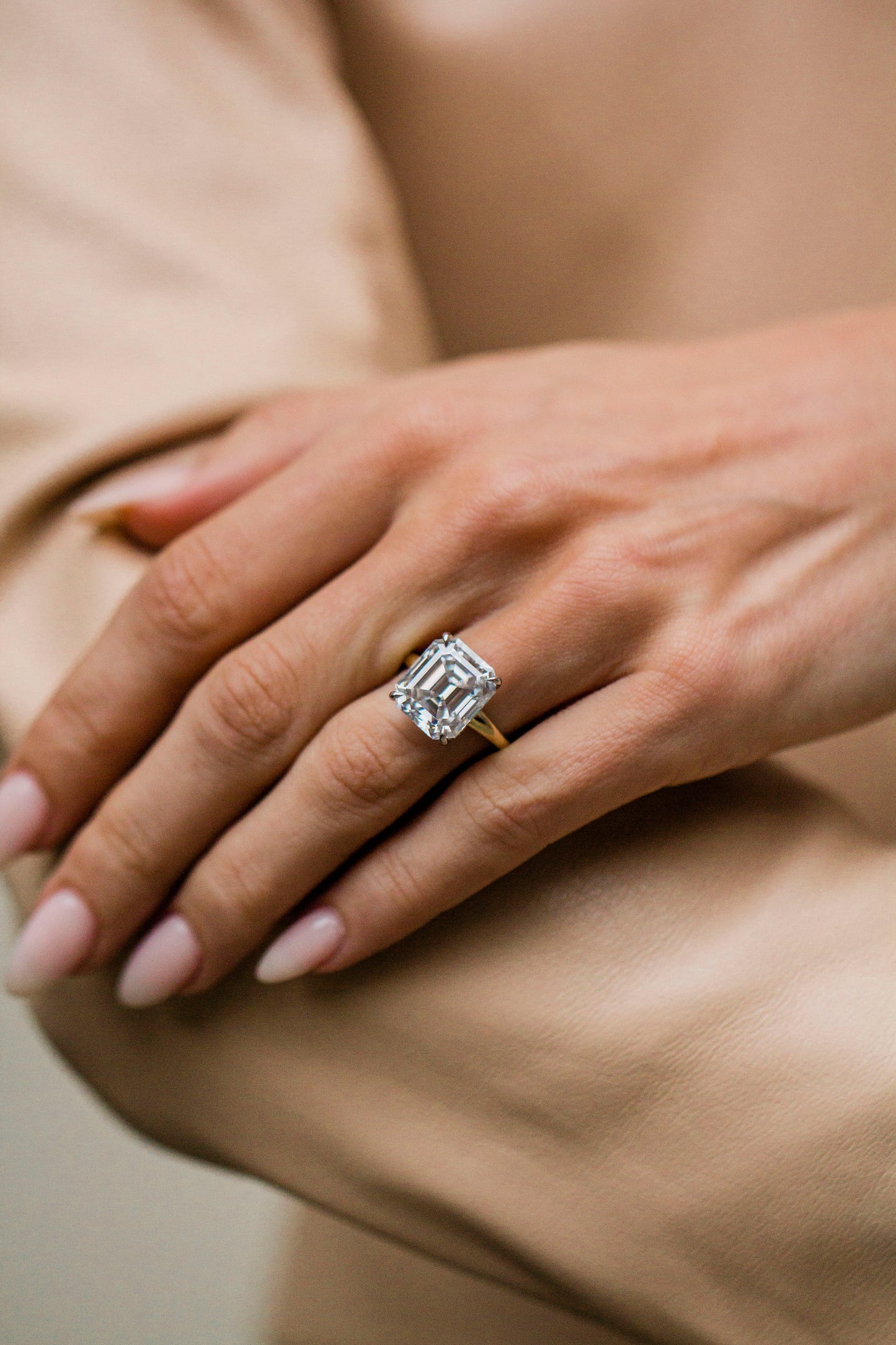Moval Swirl Semi Pave Engagement Ring – 2.5 CT Lab Grown Diamond