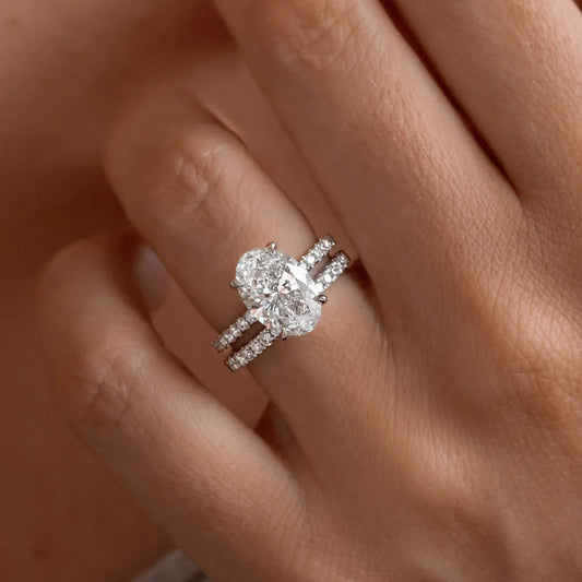 Round Halo, Pave & Split Shank Engagement Ring – 1.93 CT Lab Grown Diamond
