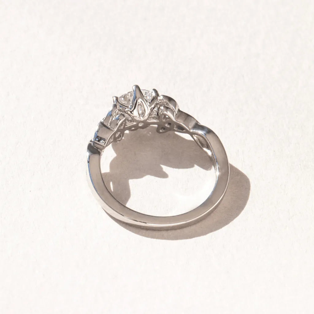 Round Halo, Pave & Split Shank Engagement Ring – 1.93 CT Lab Grown Diamond