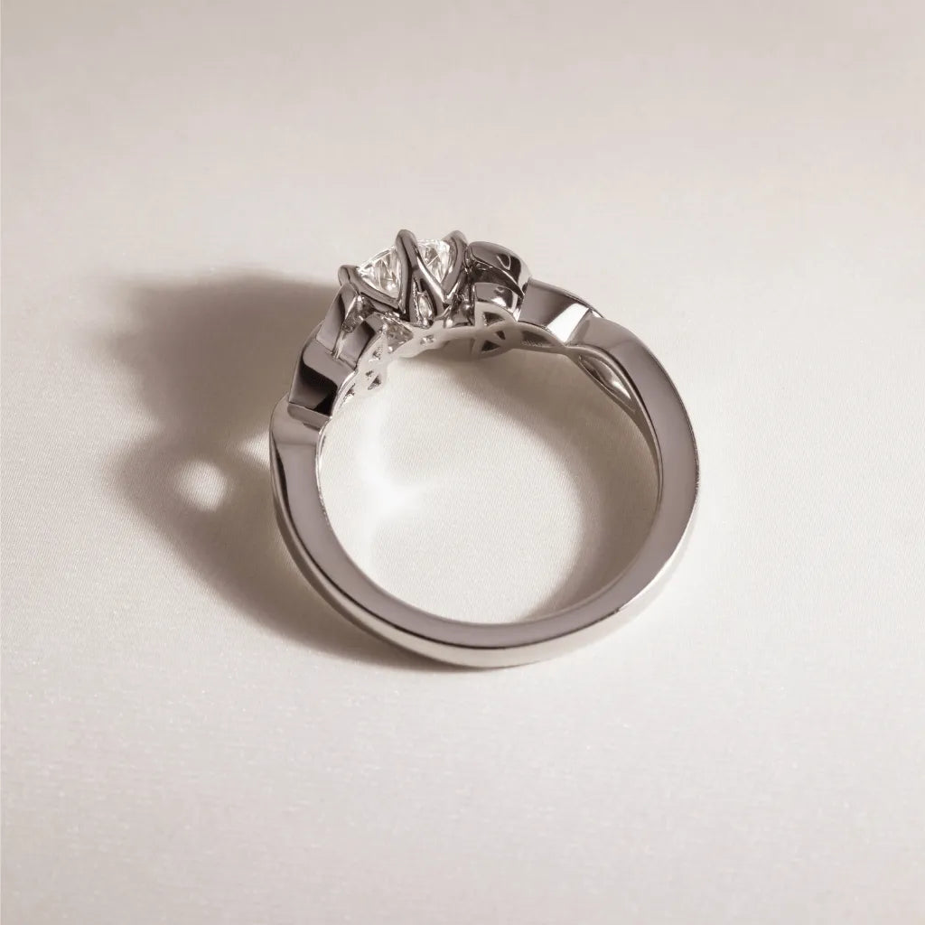 Round Halo, Pave & Split Shank Engagement Ring – 1.93 CT Lab Grown Diamond