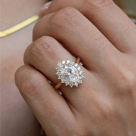 Round Halo, Pave & Split Shank Engagement Ring – 1.93 CT Lab Grown Diamond