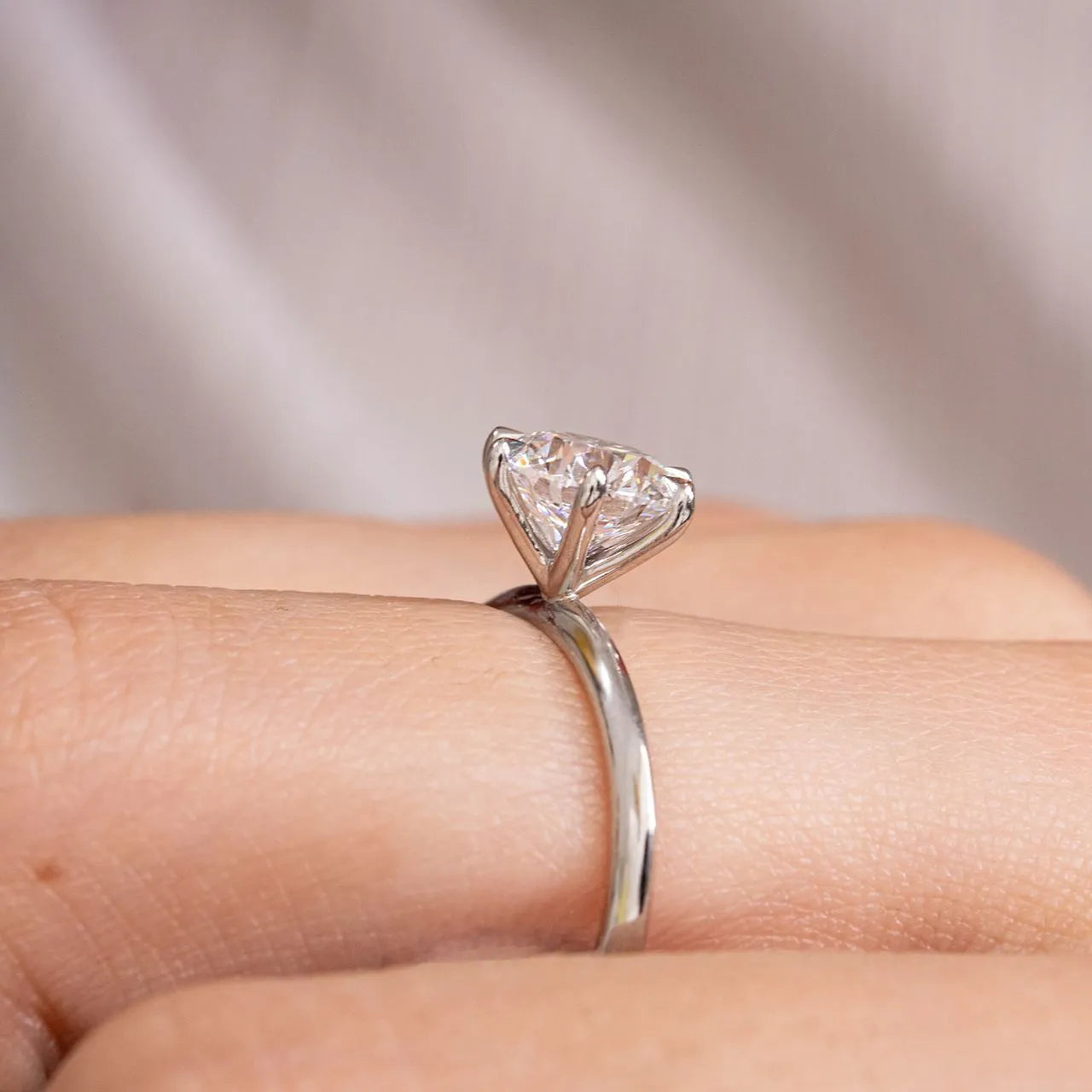 Round Halo, Pave & Split Shank Engagement Ring – 1.93 CT Lab Grown Diamond