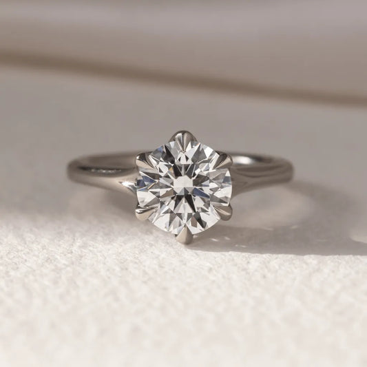 Round Halo, Pave & Split Shank Engagement Ring – 1.93 CT Lab Grown Diamond