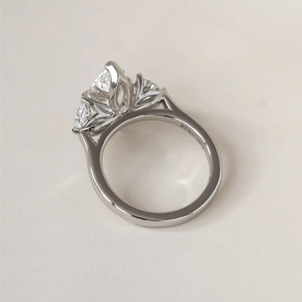 Round Halo, Pave & Split Shank Engagement Ring – 1.93 CT Lab Grown Diamond