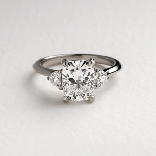 Round Halo, Pave & Split Shank Engagement Ring – 1.93 CT Lab Grown Diamond