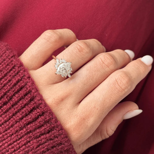 Round Halo, Pave & Split Shank Engagement Ring – 1.93 CT Lab Grown Diamond