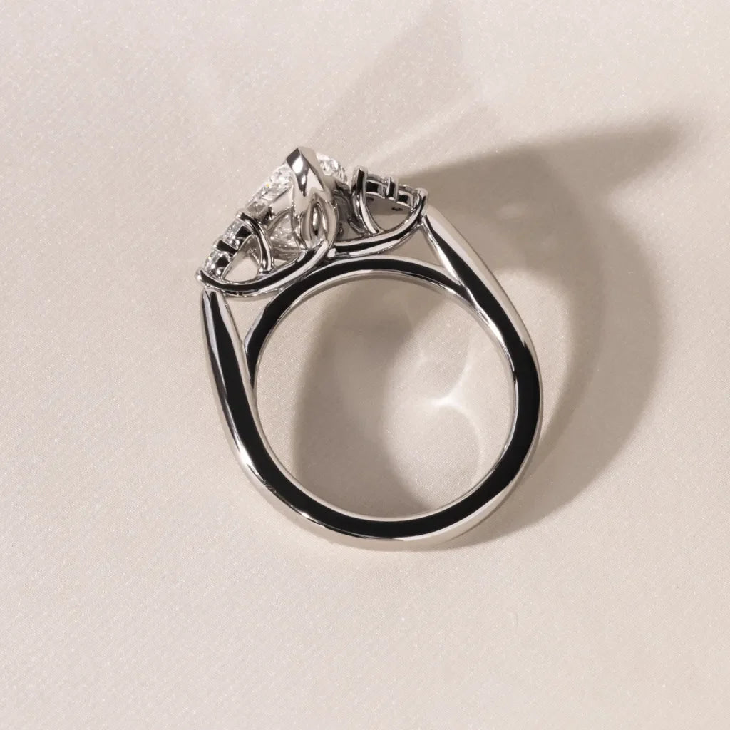 Round Halo, Pave & Split Shank Engagement Ring – 1.93 CT Lab Grown Diamond