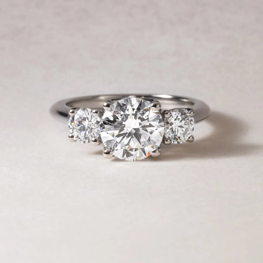Round Halo, Pave & Split Shank Engagement Ring – 1.93 CT Lab Grown Diamond