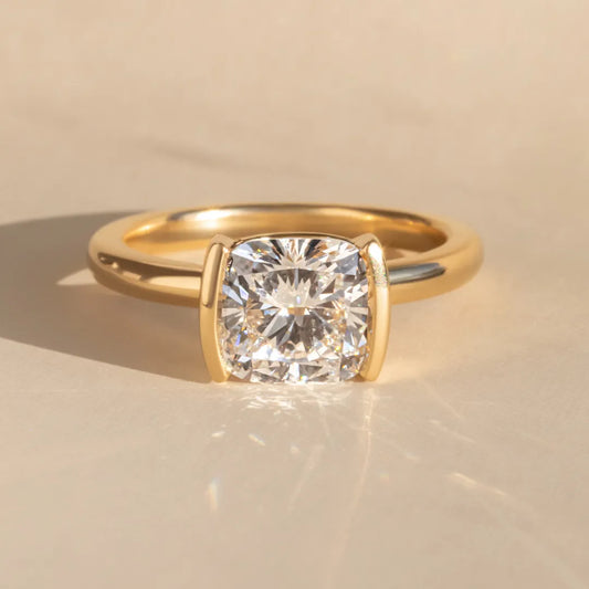 Round Halo, Pave & Split Shank Engagement Ring – 1.93 CT Lab Grown Diamond