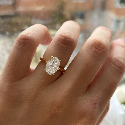 Round Halo, Pave & Split Shank Engagement Ring – 1.93 CT Lab Grown Diamond