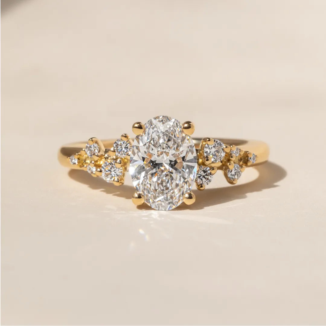 Round Halo, Pave & Split Shank Engagement Ring – 1.93 CT Lab Grown Diamond