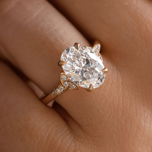 Round Halo, Pave & Split Shank Engagement Ring – 1.93 CT Lab Grown Diamond