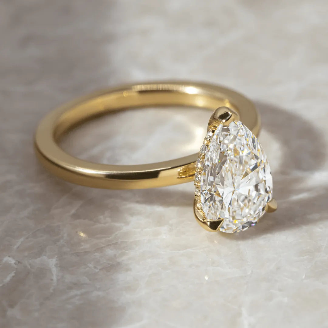 Round Halo, Pave & Split Shank Engagement Ring – 1.93 CT Lab Grown Diamond